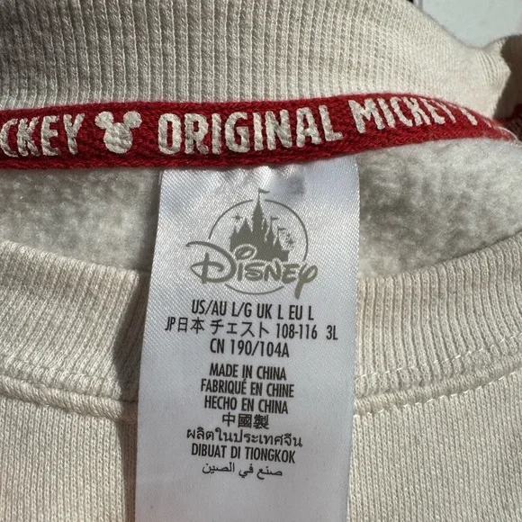 Disney Cream Crewneck Sweater with Mickey Mouse Graphic - Picture 3 of 3